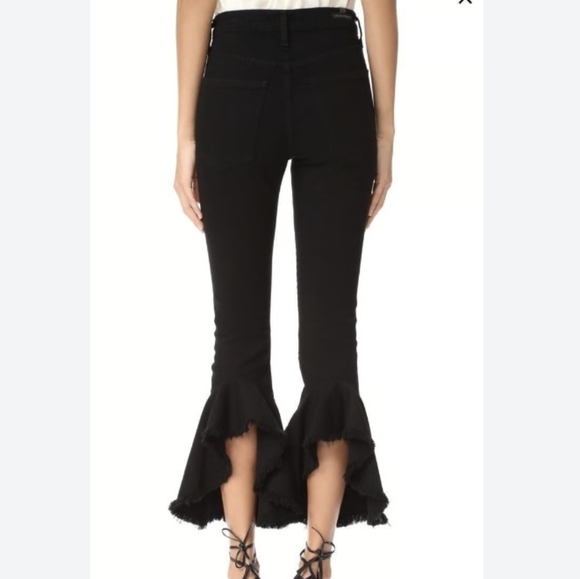 Citizens Of Humanity Drew Flounce High Rise Black Flared Raw Hem Jeans 28 NWTs - Picture 3 of 7